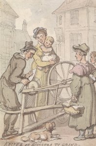 Affilare coltelli o forbici da Thomas Rowlandson